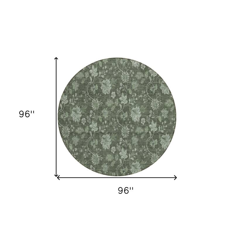 HomeRoots Floral Transitional Rectangle Outdoor Rug
