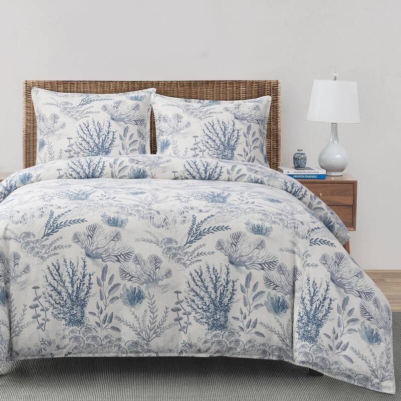 HiEnd Accents Oceania Coastal Paradise Duvet Cover Set, 3PC