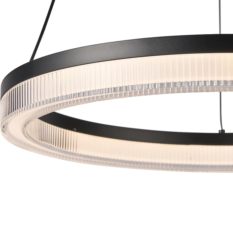 Artcraft Ari Integrated LED Pendant - Black Finish