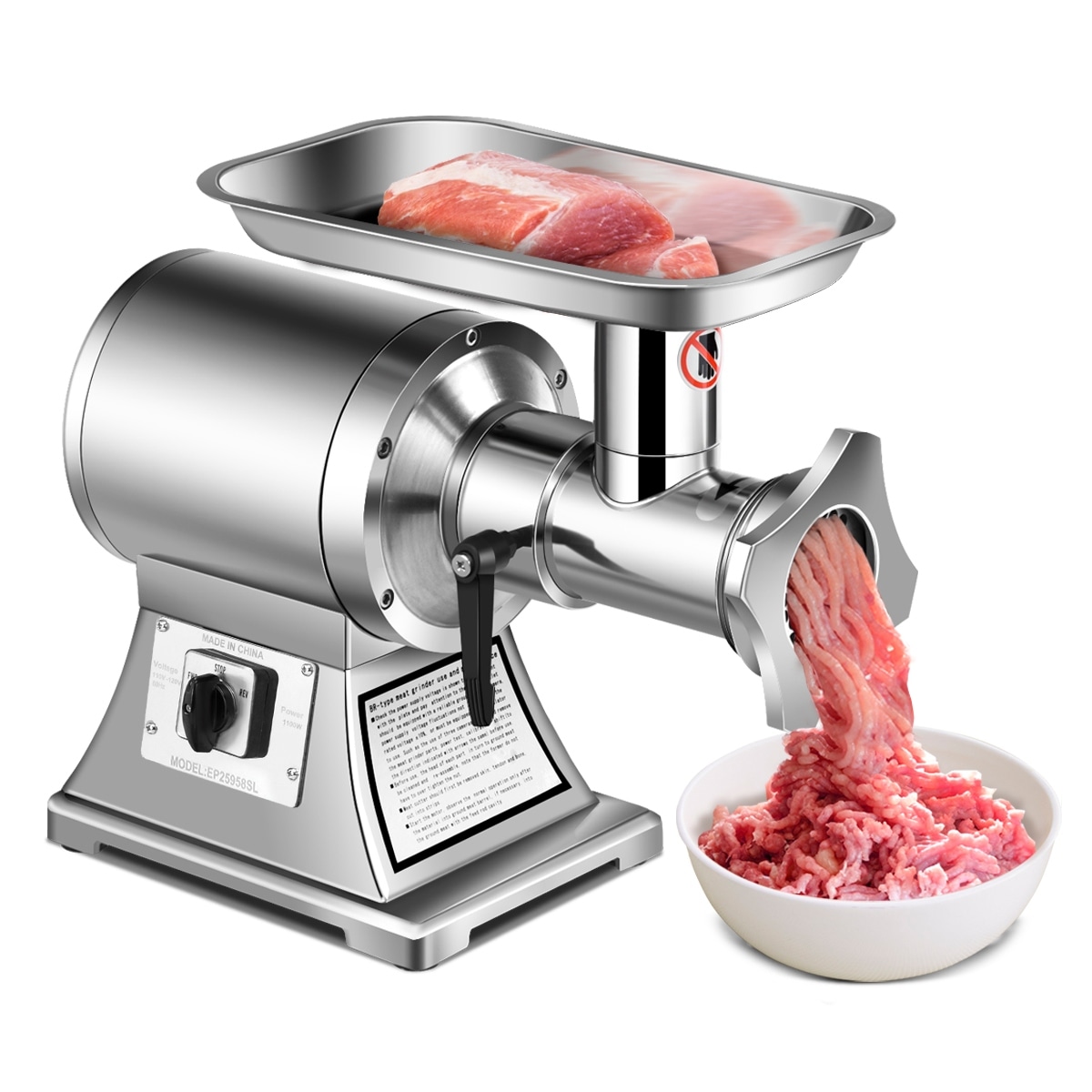 Gymax Commercial Grade Meat Grinder Stainless Steel Heavy Duty 1.5HP - See Details