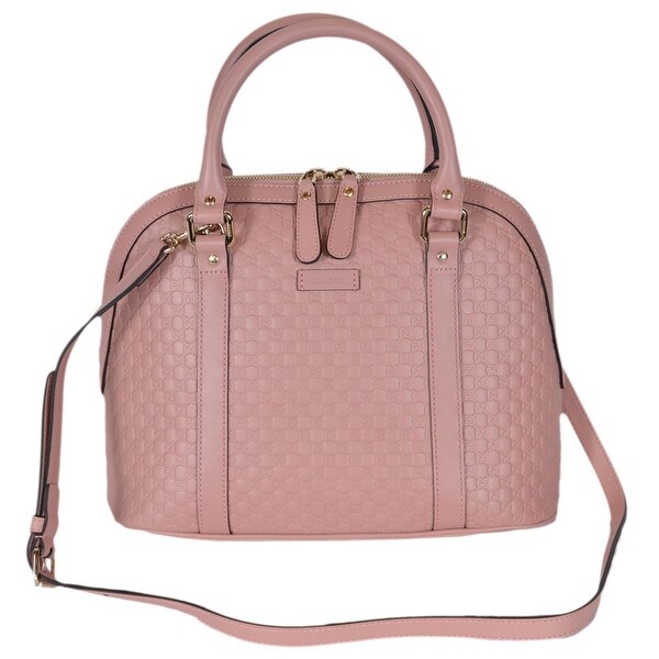 pink leather purse