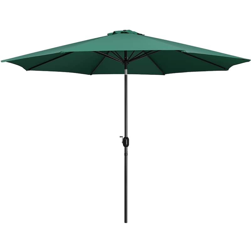 Yaheetech 11FT Patio Umbrella Market Umbrella for Outdoors - Dark Green