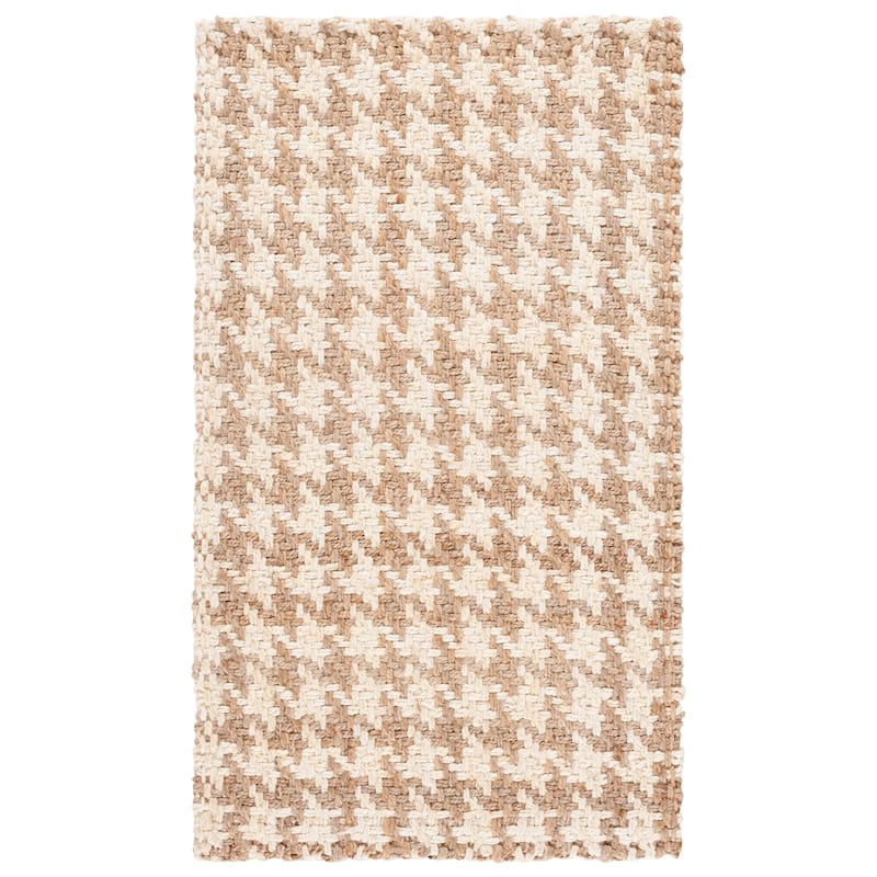 SAFAVIEH Handmade Natural Fiber Leagh Farmhouse Jute Rug - Natural/Bleach - 3' x 5'