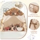 preview thumbnail 8 of 6, Kids Play Tent Bed Tent with String Lights Extra Large Playhouse Tent - 62" x 38.5" x 58" (L x W x H)