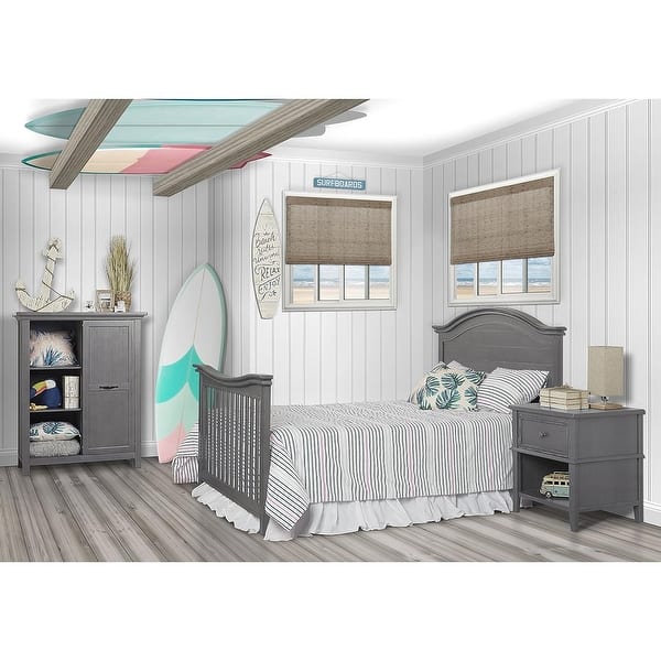 Evolur Belmar Curve 5 In 1 Convertible Crib - Rustic Grey - Bed Bath & Beyond