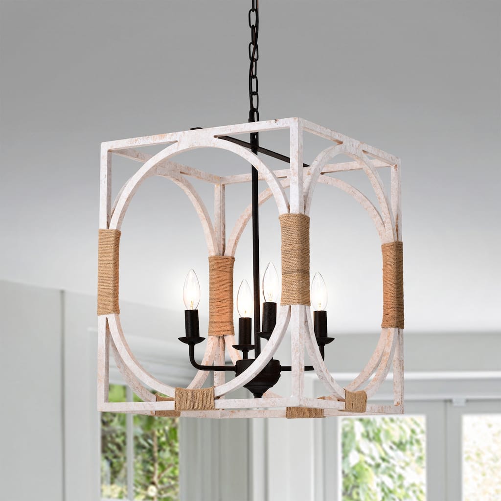 Regulus 14 Inch Farmhouse Vintage Pendant Lighted Chandelier