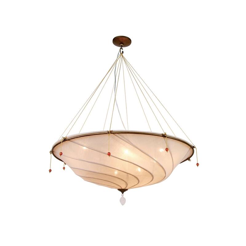 4-Light Plain Fabric Lighting Fixture