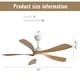 preview thumbnail 3 of 14, Sofucor 45/52 Inch Ceiling Fan with Remote & Lights Quiet DC Motor 5 Blade High CFM Modern Fan