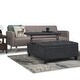 preview thumbnail 45 of 168, WYNDENHALL Elliot Transitional Table Ottoman 36"w x 36"d x 16.5 "h - Distressed Black
