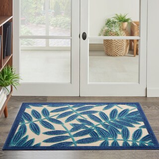 Nourison Aloha Leaf Print Vibrant Indoor/Outdoor Area Rug