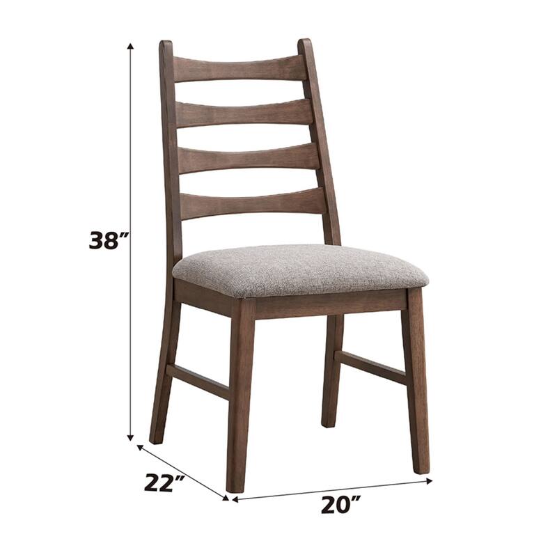 Walnut finish side chairs set of 2