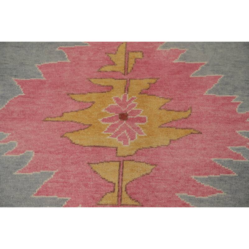 Vegetable Dye Geometric Gabbeh Turkish Large Rug Handmade Wool Carpet - 13' 10'' X 10' 5''