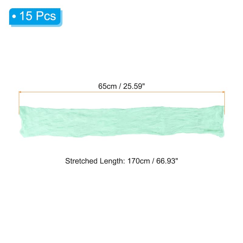 15Pcs Stocking Flower Fabric 65cm/26" for DIY Mesh Flowers Making - Light Sky Blue