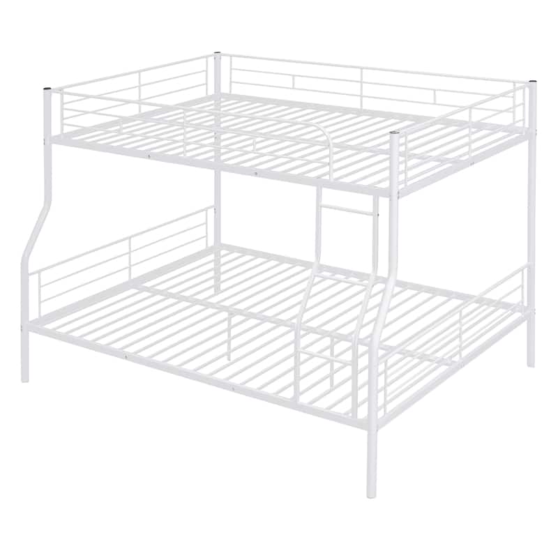 Metal Full XL Over Queen Bunk Beds for Adults, HeavyDuty Metal Bunk
