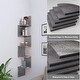 preview thumbnail 18 of 25, NOVA FURNITURE 5 Tiers Floating Teen Wall Mount Corner Bookcase and Bookshelf, Home Decor Display Shelves for Small Space Living