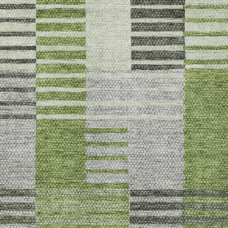HomeRoots Striped Transitional Rectangle Outdoor Rug
