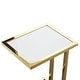 preview thumbnail 32 of 30, Kulani High Gloss Lacquer Finish End Table Stainless Steel Base