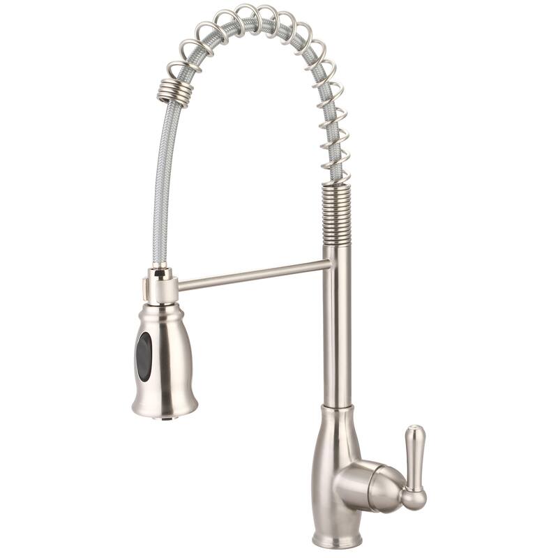 Olympia Faucets K-5045 Accent 1.5 GPM Single Hole Kitchen Faucet - PVD Brushed Nickel