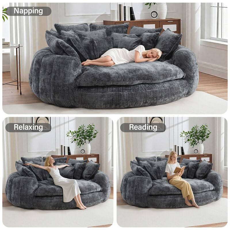 Rossetta Comfortable High Back Decorative Oversized Sofa Bed with Armrests