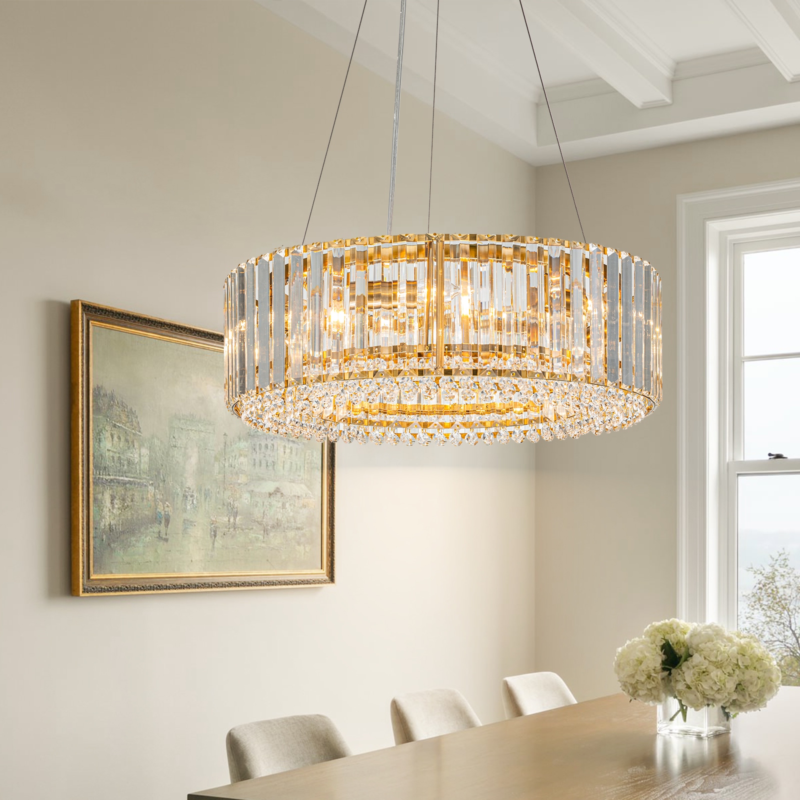 Modern round crystal chandelier hot sale