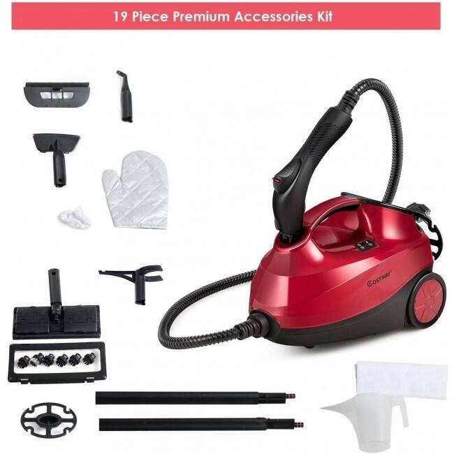 2000W Heavy Duty Multi-purpose Steam Cleaner Mop with Detachable Handheld Unit - 10" (L) x 17" (W) x 10" (H)
