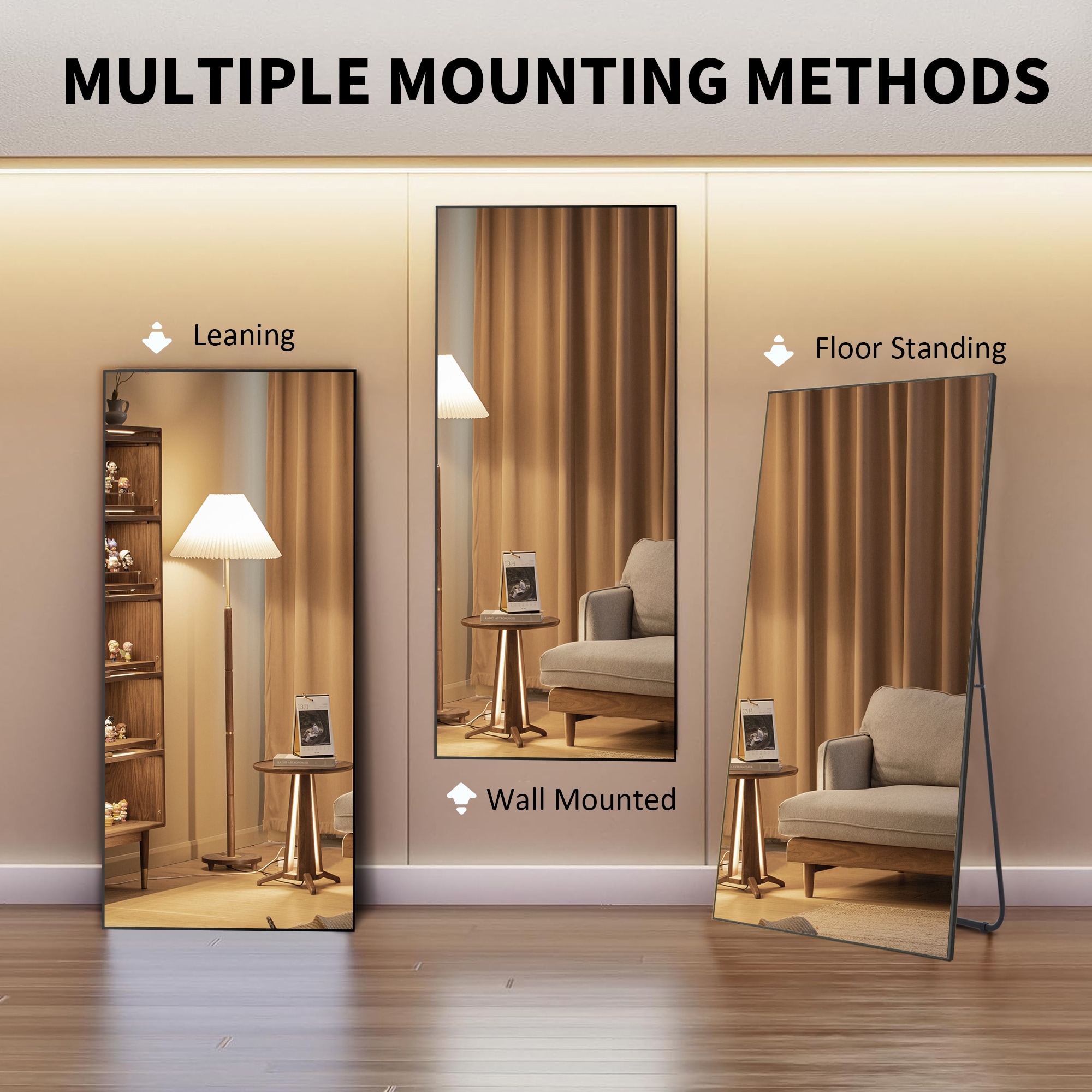 Leaning discount floor mirror