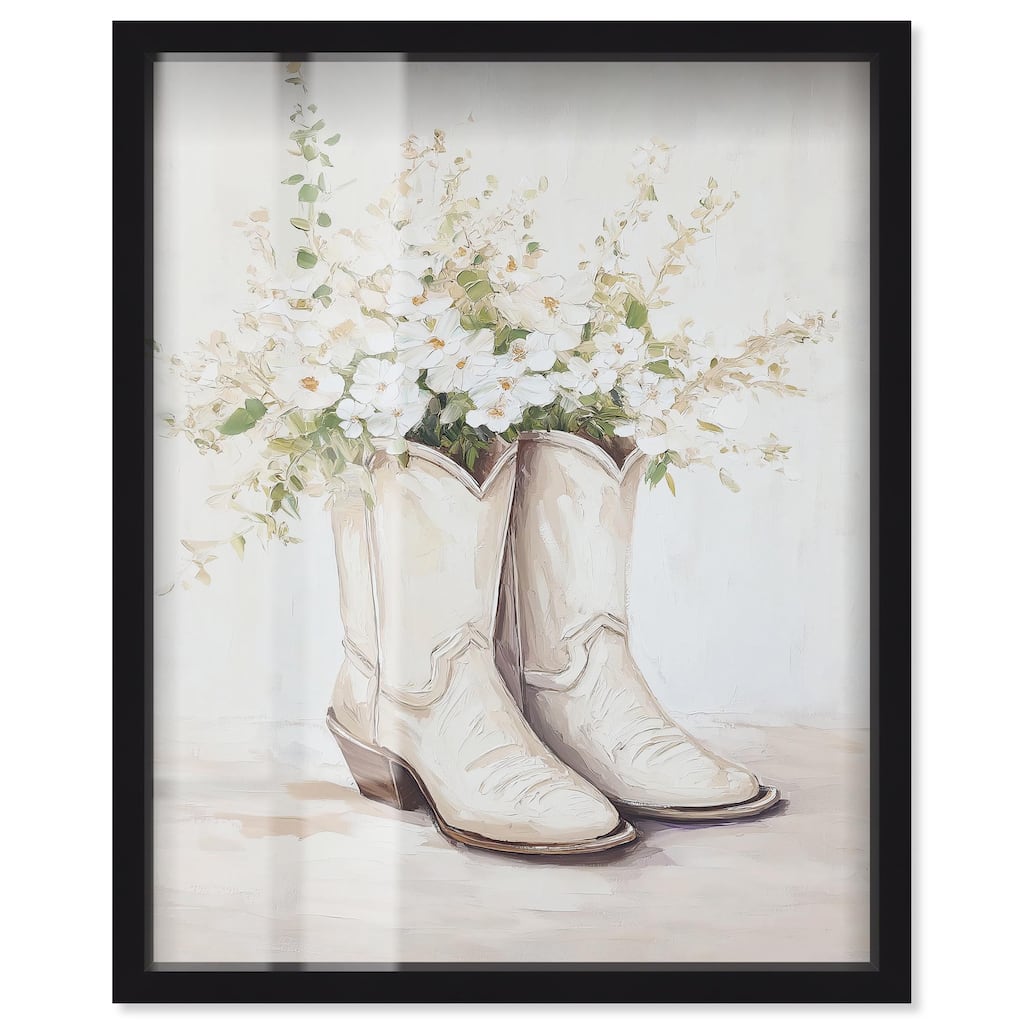 Prairie Bloom Boots Shadowbox by Art Remedy