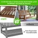 preview thumbnail 21 of 38, VEIKOUS 4 ft. Outdoor Wood Hanging Patio Porch Swing with Chains for 2 Person