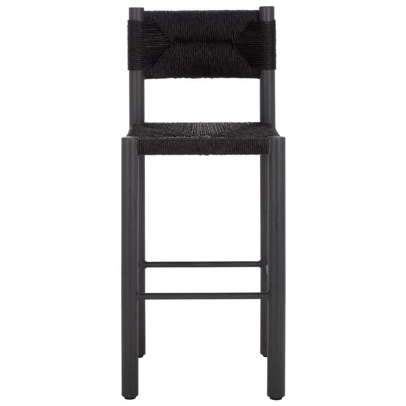 SAFAVIEH Couture Outdoor Patio Furniture Romona 30-inch Barstool, Fully Assembled (Set of 2) - 18"W x 20"D x 43"H