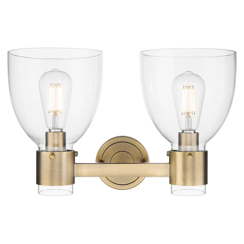 Innovations Lighting Downtown Urban - Lawton Bell - 2 Light 16" Wall-Mounted Bath Vanity Light