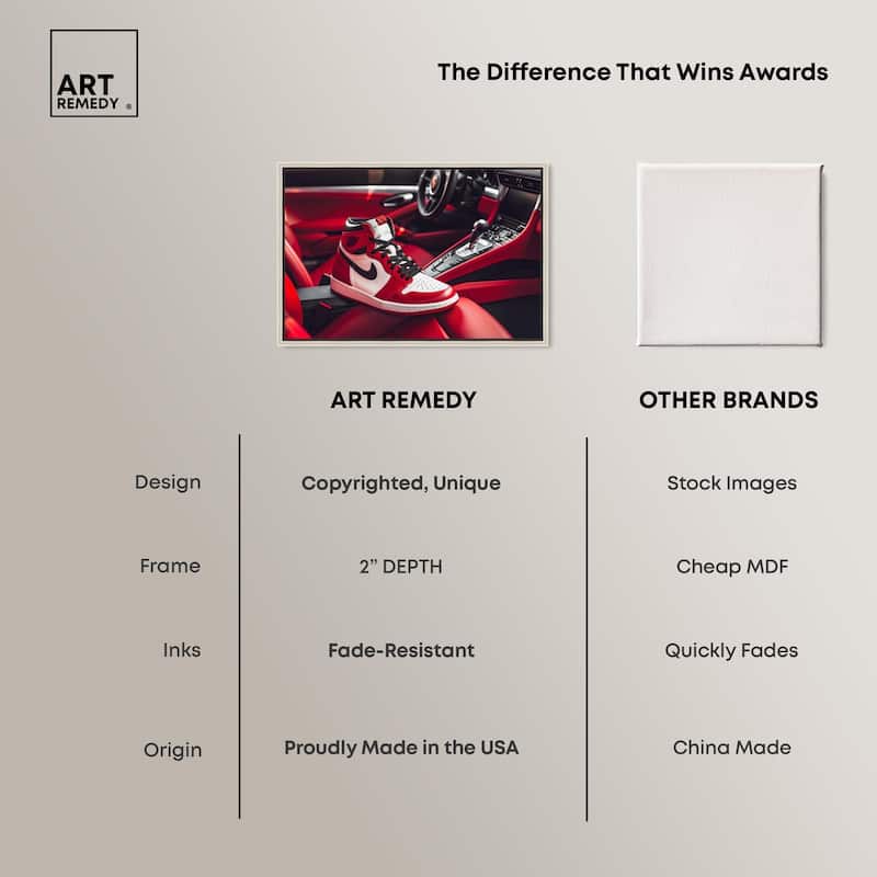 Sneaker Car Red Canvas by Art Remedy