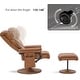 preview thumbnail 7 of 27, MCombo Swivel Recliner with Ottoman, Reclining Chair with Massage, Faux Leather Lounge Chair