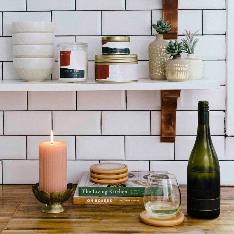 Stoneware Reactive Glaze Coasters, Set of 4