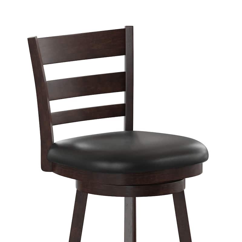 Upholstered Commercial Wooden Swivel Counter Stool