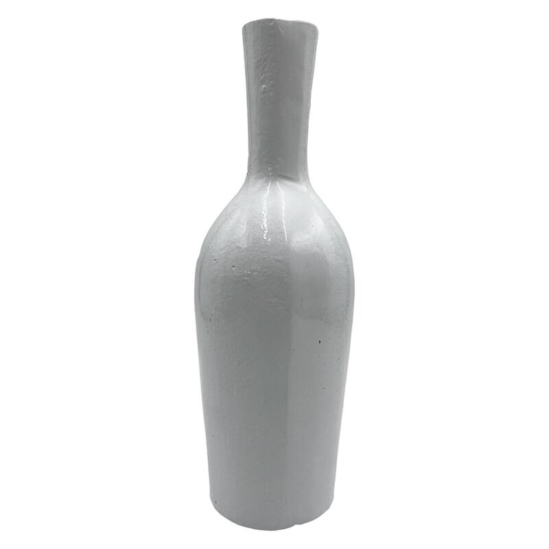 12 Inch Tall Decorative Handmade Aluminum Bottle Flower Vase