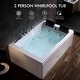 preview thumbnail 2 of 10, 71 in. x 47 in. Alcove Whirlpool Bathtub Hydrotherapy Jetted SPA Bath in White
