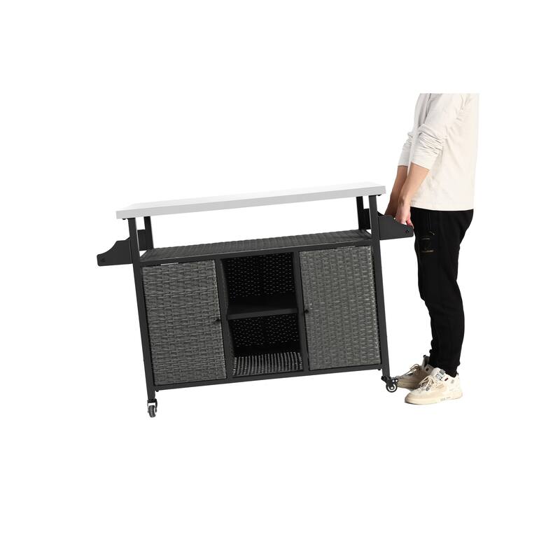 Large bar cart