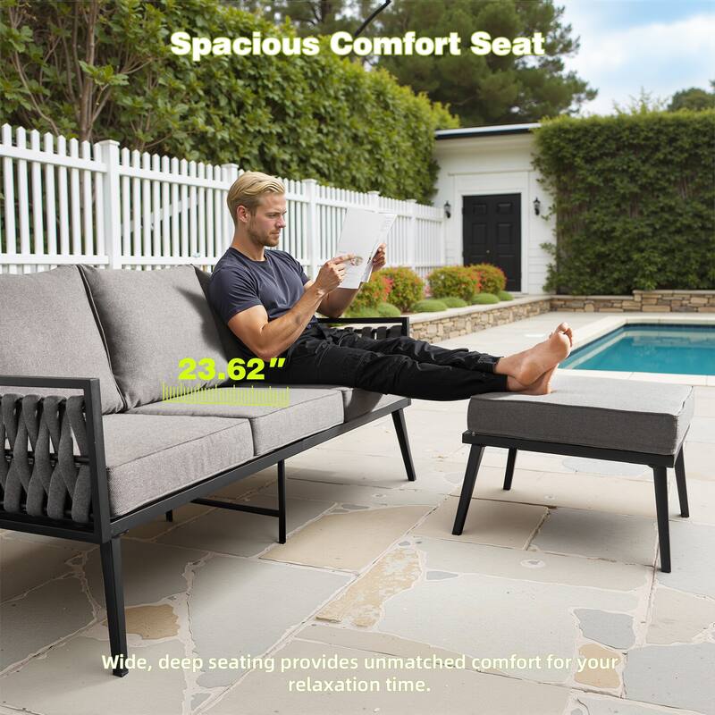 XIZZI 6-Piece Outdoor Patio Furniture Conversation Set