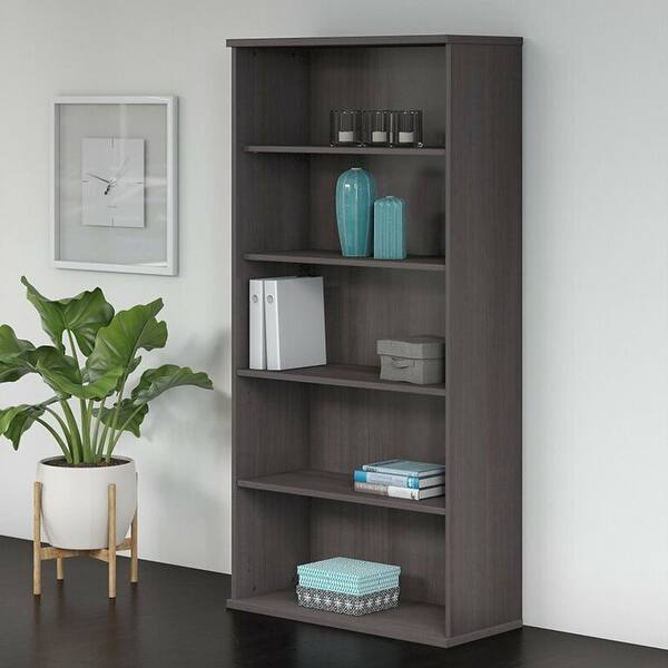 5 Shelf Bookcase Adjustable Shelves Gray 52 x 63 Bed Bath & Beyond