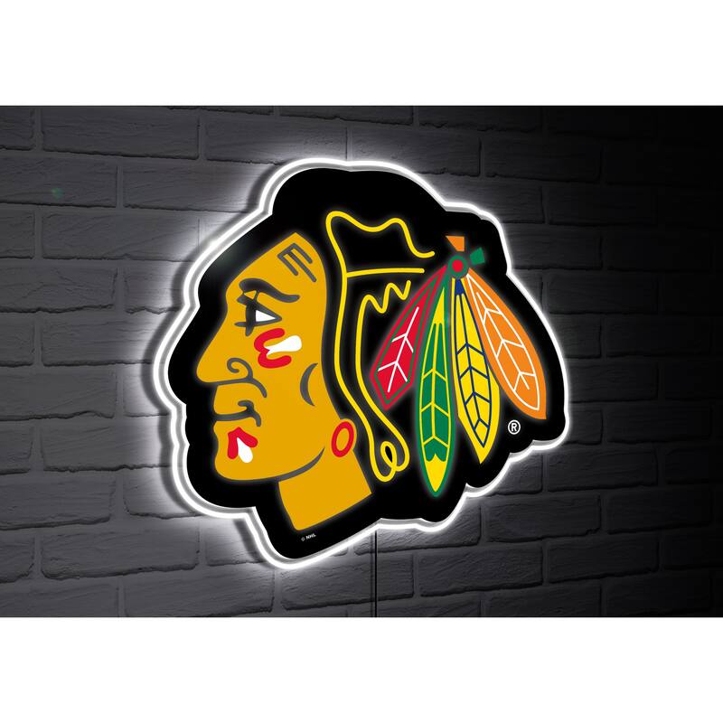 Chicago Blackhawks Team Logo LED Wall Decor Lighted Sign