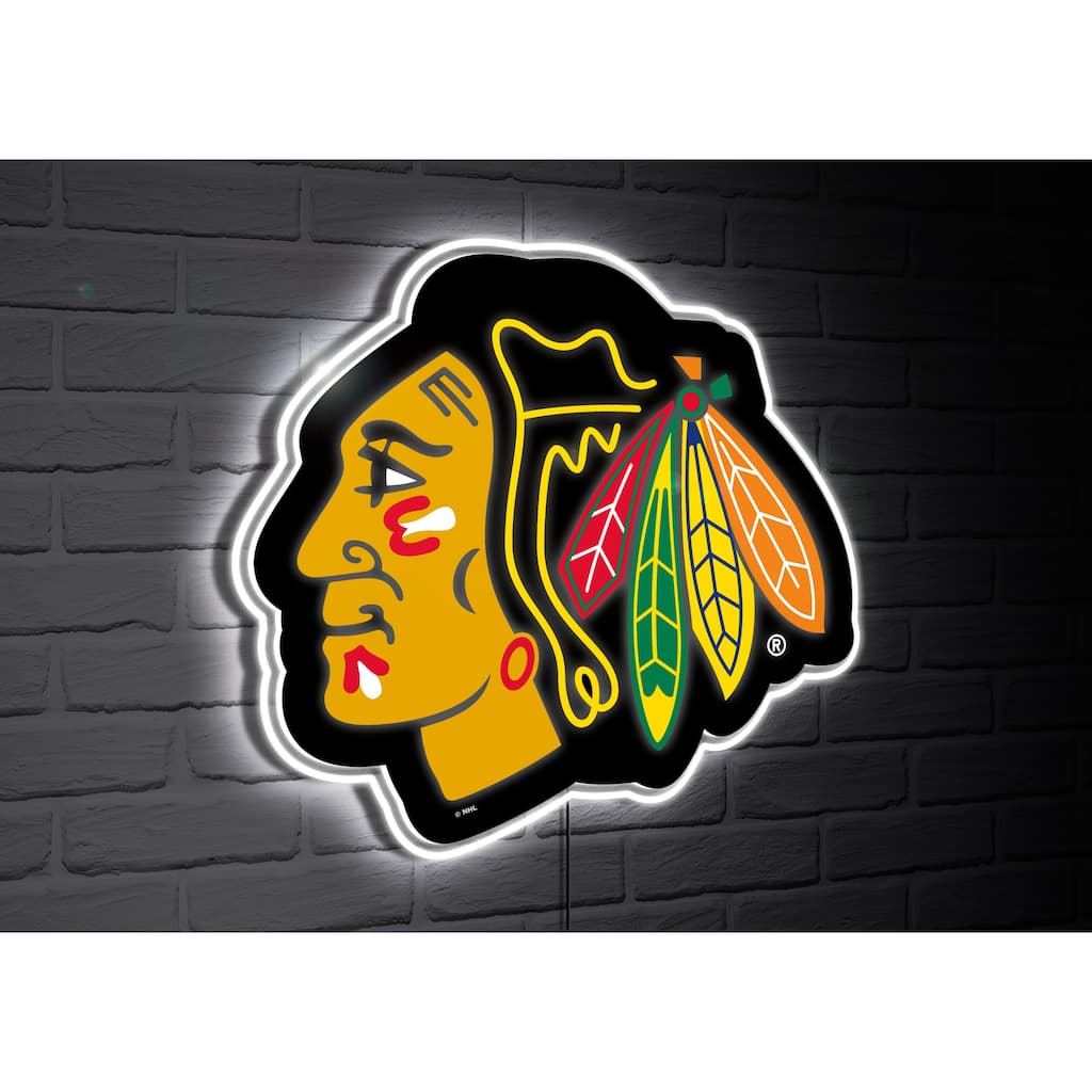 Chicago Blackhawks Team Logo LED Wall Decor Lighted Sign