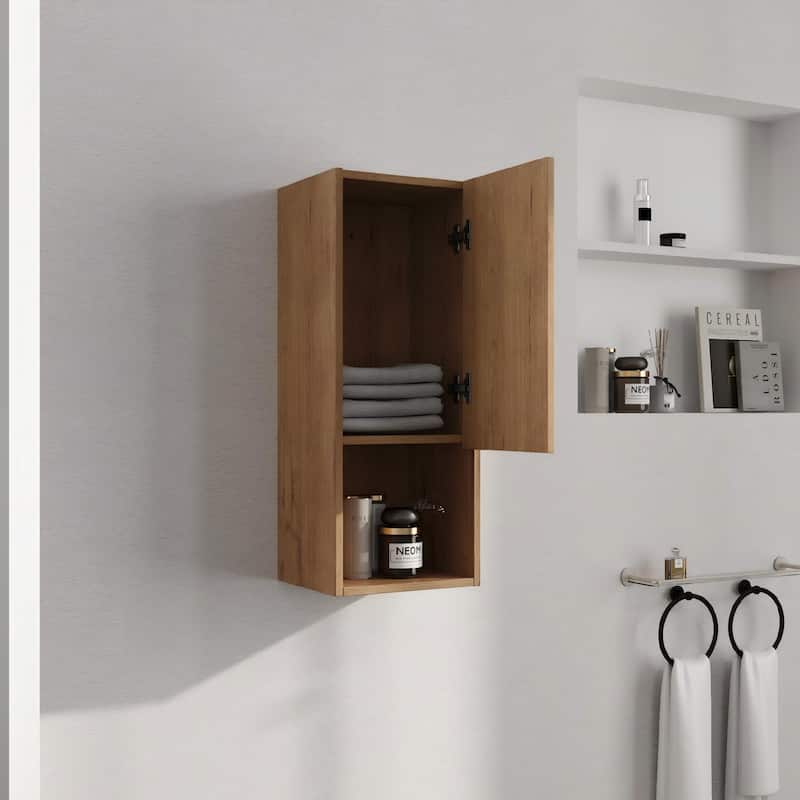 Malwee 12"/24"/36" Wall Cabinet, Wall Mounted Home Storage Cabinet, Bathroom Medicine Cabinet with Soft Close Door and Shelf