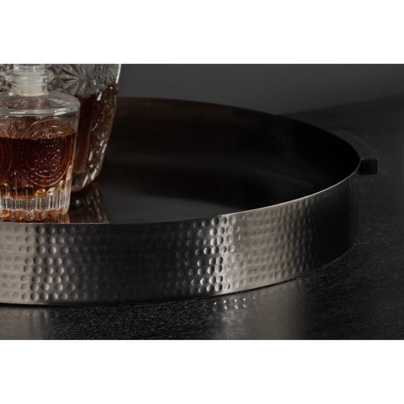 Kate and Laurel Samana Round Metal Tray