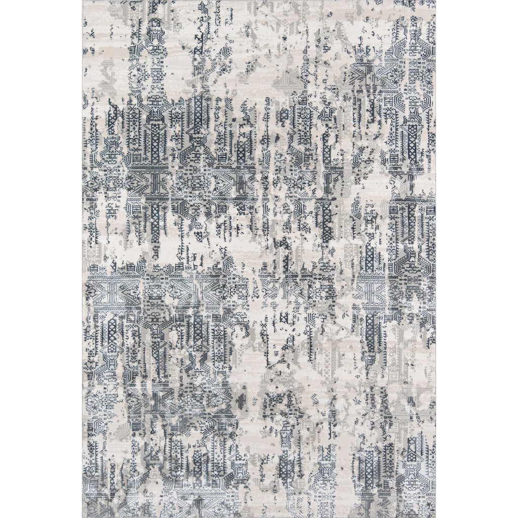 ECARPETGALLERY Machine Woven Claudia Grey Area Rug