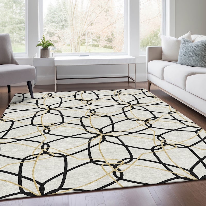 Premium Washable Super Soft Modern Floral Mayfield Rug