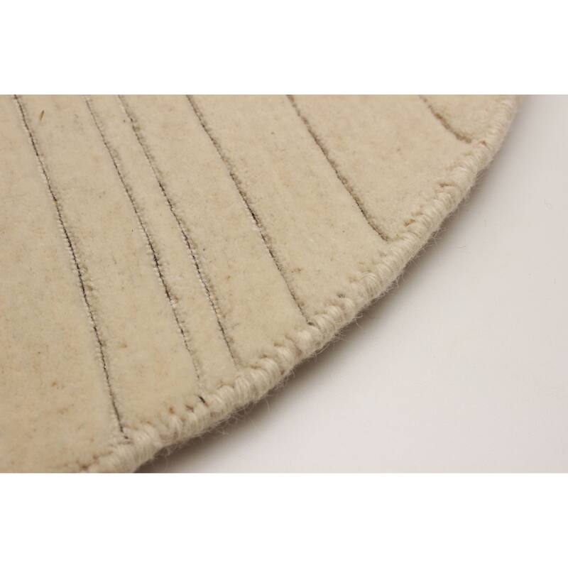 Kashkuli Gabbeh Cream Rug 4'0" x 4'0" - 4'0 x 4'0