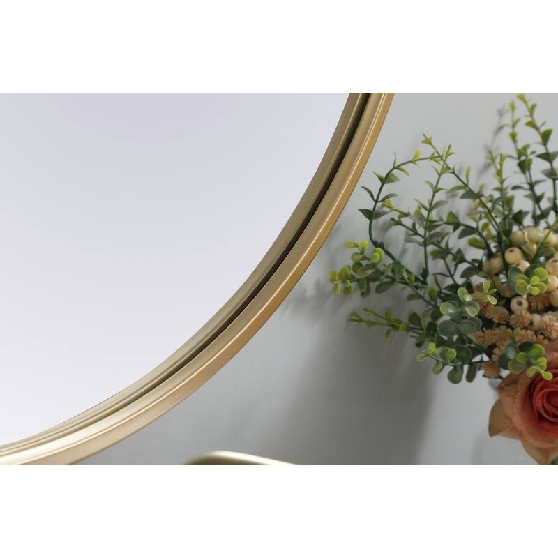 Indigo Home Metal Frame Oval Mirror 24x36 Inch