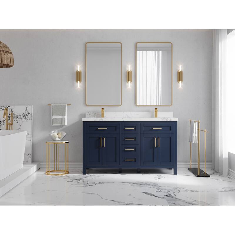 Willow Collections 60 in. W x 22 in. D Cambridge Double Sink Bathroom Vanity with Countertop