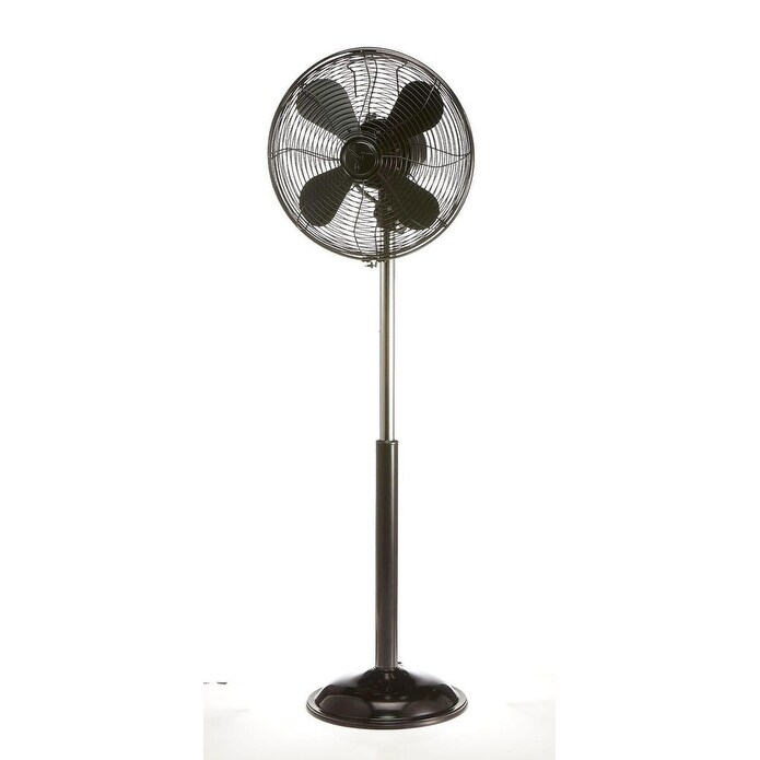 Shop 43 Black Euro Retro Adjustable 3 Speed Floor Fan Free Shipping Today Overstock 22051010