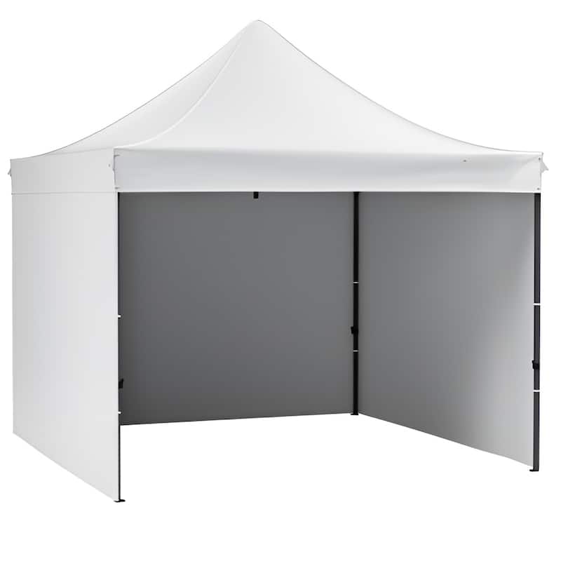 500D PU Coated Pop-Up Canopy Tent with Sidewalls and Carry Bag - 120” L x 120” W x 126” H